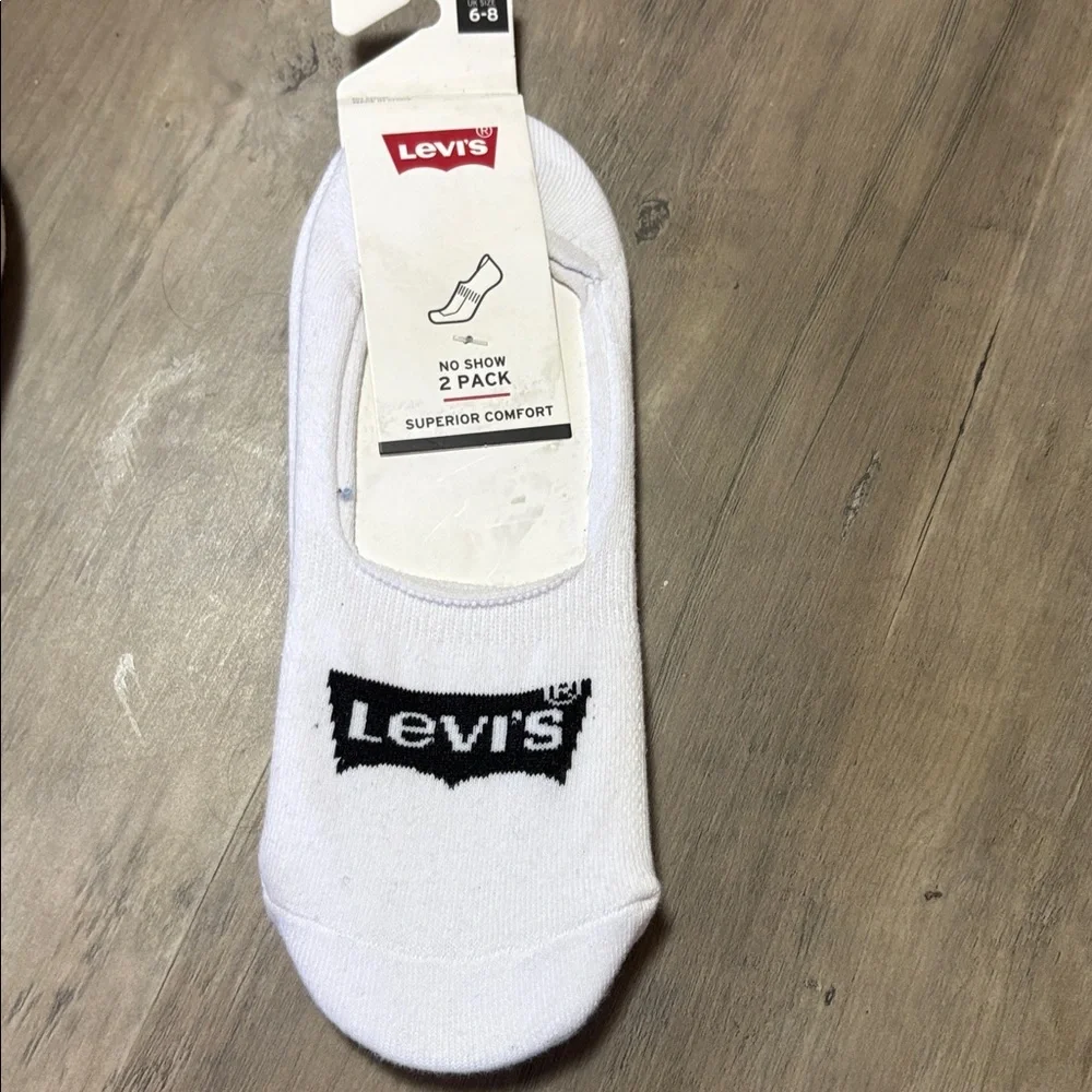 Levi's Men's No Show Socks 4-Pack - Black, White, Green, Purple